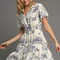 Umgee Full Size Landscape Print Collared Mini Dress Plus Size-Dresses-Trendsi-[option4]-[option5]-[option6]-[option7]-[option8]-Shop-Boutique-Clothing-for-Women-Online