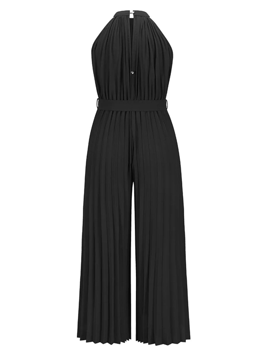 Cutout Tied Pleated Sleeveless Jumpsuit-Sets-Trendsi-[option4]-[option5]-[option6]-[option7]-[option8]-Shop-Boutique-Clothing-for-Women-Online