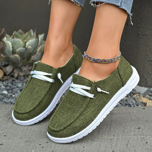 Round Toe Canvas Slip-Ons-120 Sneakers-Trendsi-[option4]-[option5]-[option6]-[option7]-[option8]-Shop-Boutique-Clothing-for-Women-Online