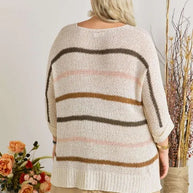 ADORA Full Size Multi Color Strip Sweater-Sweaters-Trendsi-[option4]-[option5]-[option6]-[option7]-[option8]-Shop-Boutique-Clothing-for-Women-Online