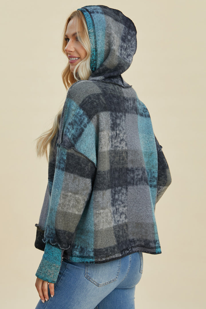 Double Take Plaid Dropped Shoulder Hoodie-Trendsi-[option4]-[option5]-[option6]-[option7]-[option8]-Shop-Boutique-Clothing-for-Women-Online