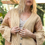 POL Quilting Patch Button Up Cable Knit Jacket-Coats & Jackets-Trendsi-[option4]-[option5]-[option6]-[option7]-[option8]-Shop-Boutique-Clothing-for-Women-Online