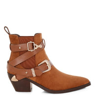 Raveta Microfiber Buckle Strap Western Boots-Rag Company-[option4]-[option5]-[option6]-[option7]-[option8]-Shop-Boutique-Clothing-for-Women-Online