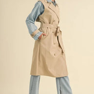 MABLE Layered Look Trench Coat With Denim Jacket-Coats & Jackets-Trendsi-[option4]-[option5]-[option6]-[option7]-[option8]-Shop-Boutique-Clothing-for-Women-Online