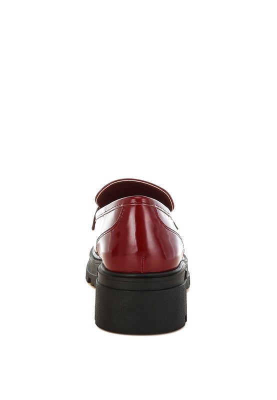 Gleam Stride Faux Leather Chunky Loafers-Rag Company-[option4]-[option5]-[option6]-[option7]-[option8]-Shop-Boutique-Clothing-for-Women-Online