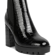 Foxy Faux Leather Croc Chelsea Boots-Rag Company-[option4]-[option5]-[option6]-[option7]-[option8]-Shop-Boutique-Clothing-for-Women-Online