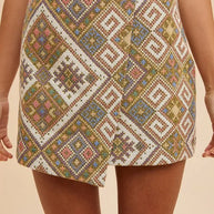 Annie Wear Ethic Woven Jacquard Wrap Mini Skirt-Skirts-Trendsi-[option4]-[option5]-[option6]-[option7]-[option8]-Shop-Boutique-Clothing-for-Women-Online