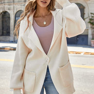 Solid Lapel Collar Single Button Sweater Cardigan-JUNIPER BLVD-[option4]-[option5]-[option6]-[option7]-[option8]-Shop-Boutique-Clothing-for-Women-Online