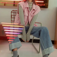 Annie Wear Texture Quilted Snap Down Vest Coat-Vest-Trendsi-[option4]-[option5]-[option6]-[option7]-[option8]-Shop-Boutique-Clothing-for-Women-Online