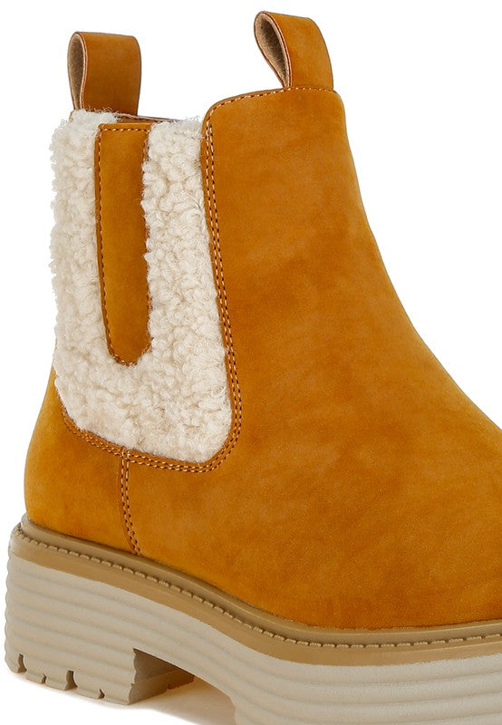 Mothman Faux Fur Detail Chunky Ankle Boots-Rag Company-[option4]-[option5]-[option6]-[option7]-[option8]-Shop-Boutique-Clothing-for-Women-Online