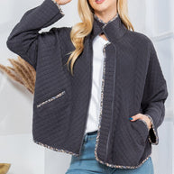 Quilt Jacket with Pockets-Orange Farm Clothing-[option4]-[option5]-[option6]-[option7]-[option8]-Shop-Boutique-Clothing-for-Women-Online