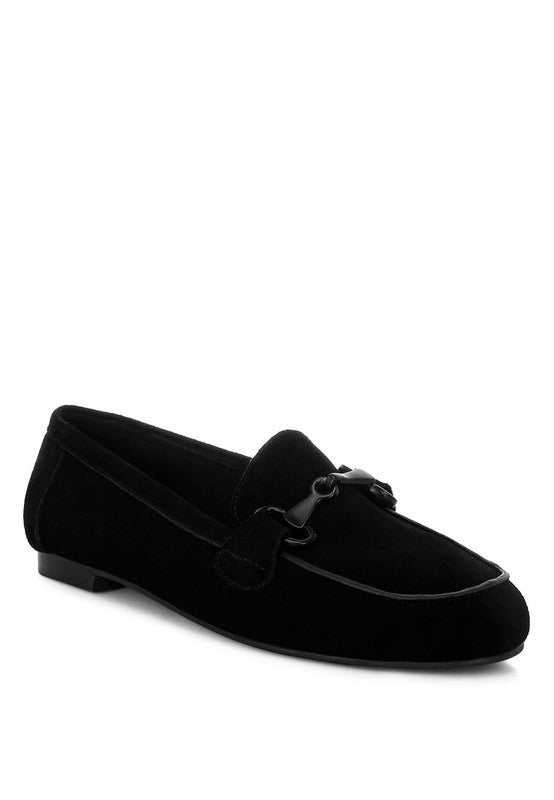 Awen Monochromatic Horsebit Real Suede Loafers-Rag Company-[option4]-[option5]-[option6]-[option7]-[option8]-Shop-Boutique-Clothing-for-Women-Online