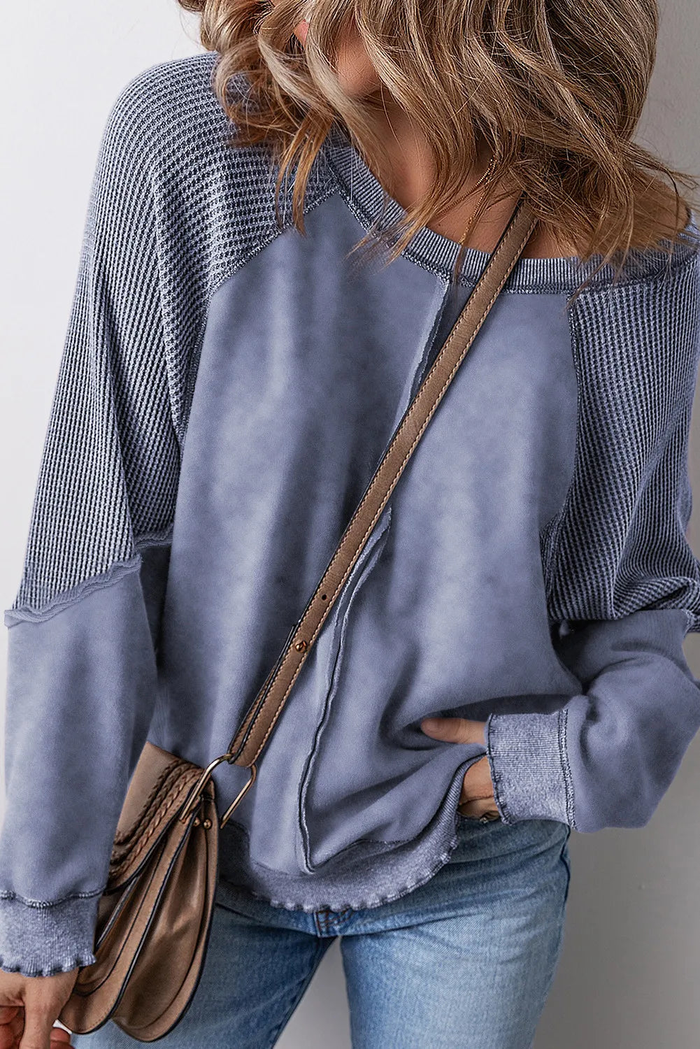 Brandi Mineral Wash Exposed Seam Long Sleeve Sweatshirt-Trendsi-Dusty Blue-S-[option4]-[option5]-[option6]-[option7]-[option8]-Shop-Boutique-Clothing-for-Women-Online