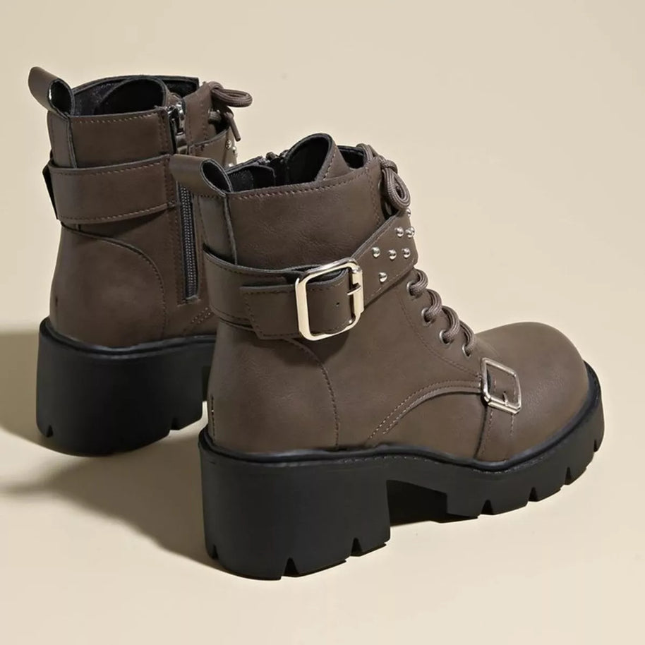 Round Toe Block Heels Boots-Boots-Trendsi-[option4]-[option5]-[option6]-[option7]-[option8]-Shop-Boutique-Clothing-for-Women-Online