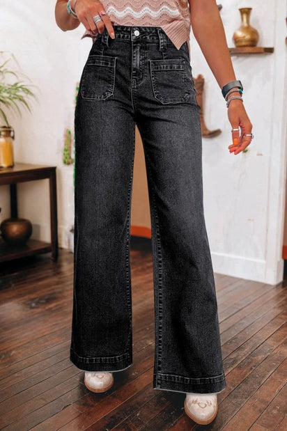 Denim Patch Pocket Wide Leg Jeans-JUNIPER BLVD-[option4]-[option5]-[option6]-[option7]-[option8]-Shop-Boutique-Clothing-for-Women-Online