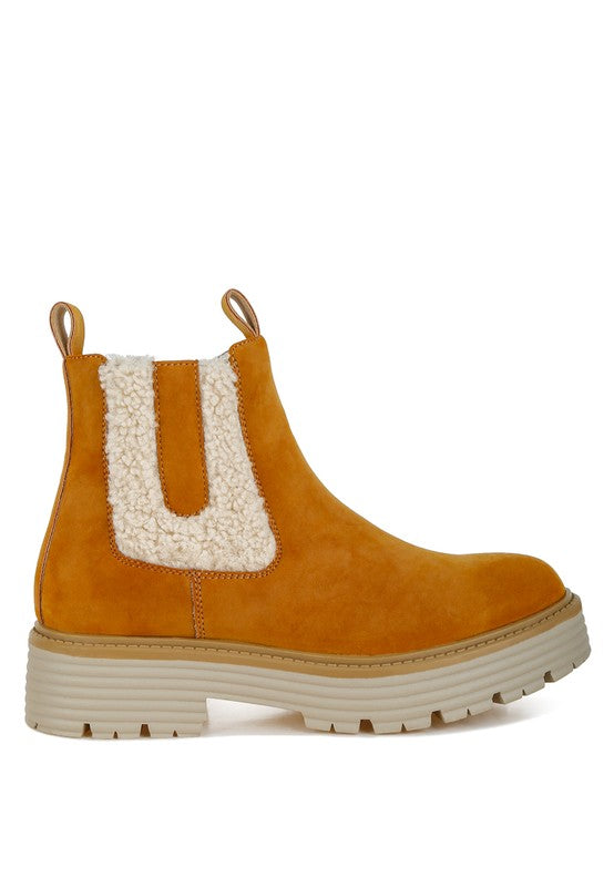 Mothman Faux Fur Detail Chunky Ankle Boots-Rag Company-[option4]-[option5]-[option6]-[option7]-[option8]-Shop-Boutique-Clothing-for-Women-Online