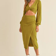 MABLE Front Twisted Knit Top and Midi Skirt Set-two piece set-Trendsi-[option4]-[option5]-[option6]-[option7]-[option8]-Shop-Boutique-Clothing-for-Women-Online