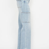 Judy Blue High Waist Light Wash Straight Cargo Jeans-Trendsi-[option4]-[option5]-[option6]-[option7]-[option8]-Shop-Boutique-Clothing-for-Women-Online