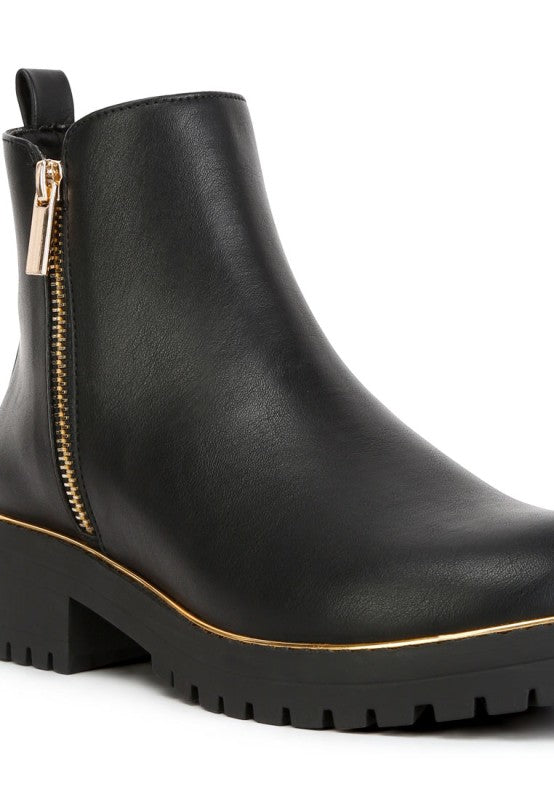 Thorin Metallic Frame Block Heel Boots-Rag Company-[option4]-[option5]-[option6]-[option7]-[option8]-Shop-Boutique-Clothing-for-Women-Online