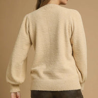Umgee Textured Long Sleeve Sweater with Ribbed Trim-Sweaters-Trendsi-[option4]-[option5]-[option6]-[option7]-[option8]-Shop-Boutique-Clothing-for-Women-Online