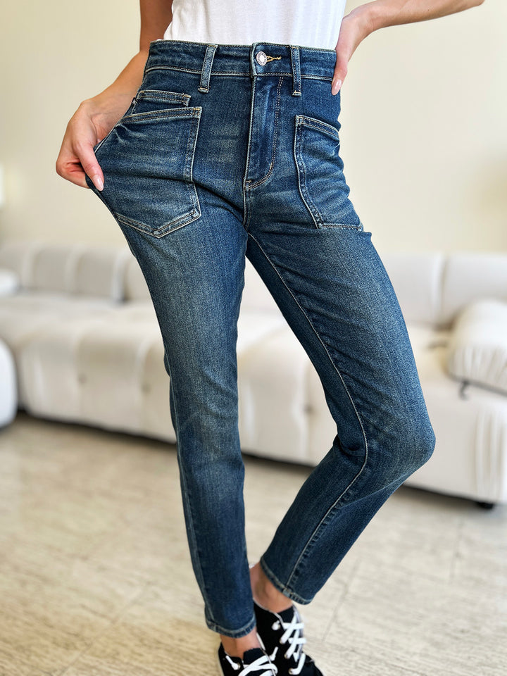 Judy Blue High Waist Skinny Jeans-Trendsi-[option4]-[option5]-[option6]-[option7]-[option8]-Shop-Boutique-Clothing-for-Women-Online
