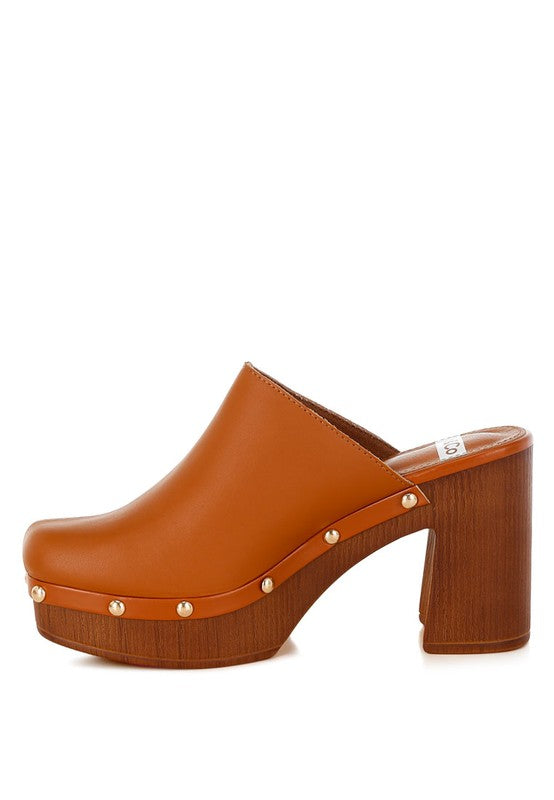 Benji Recycled Leather Clogs-Rag Company-[option4]-[option5]-[option6]-[option7]-[option8]-Shop-Boutique-Clothing-for-Women-Online