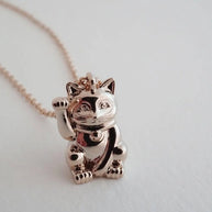 Lucky Cat Charm Necklace-HONEYCAT Jewelry-[option4]-[option5]-[option6]-[option7]-[option8]-Shop-Boutique-Clothing-for-Women-Online