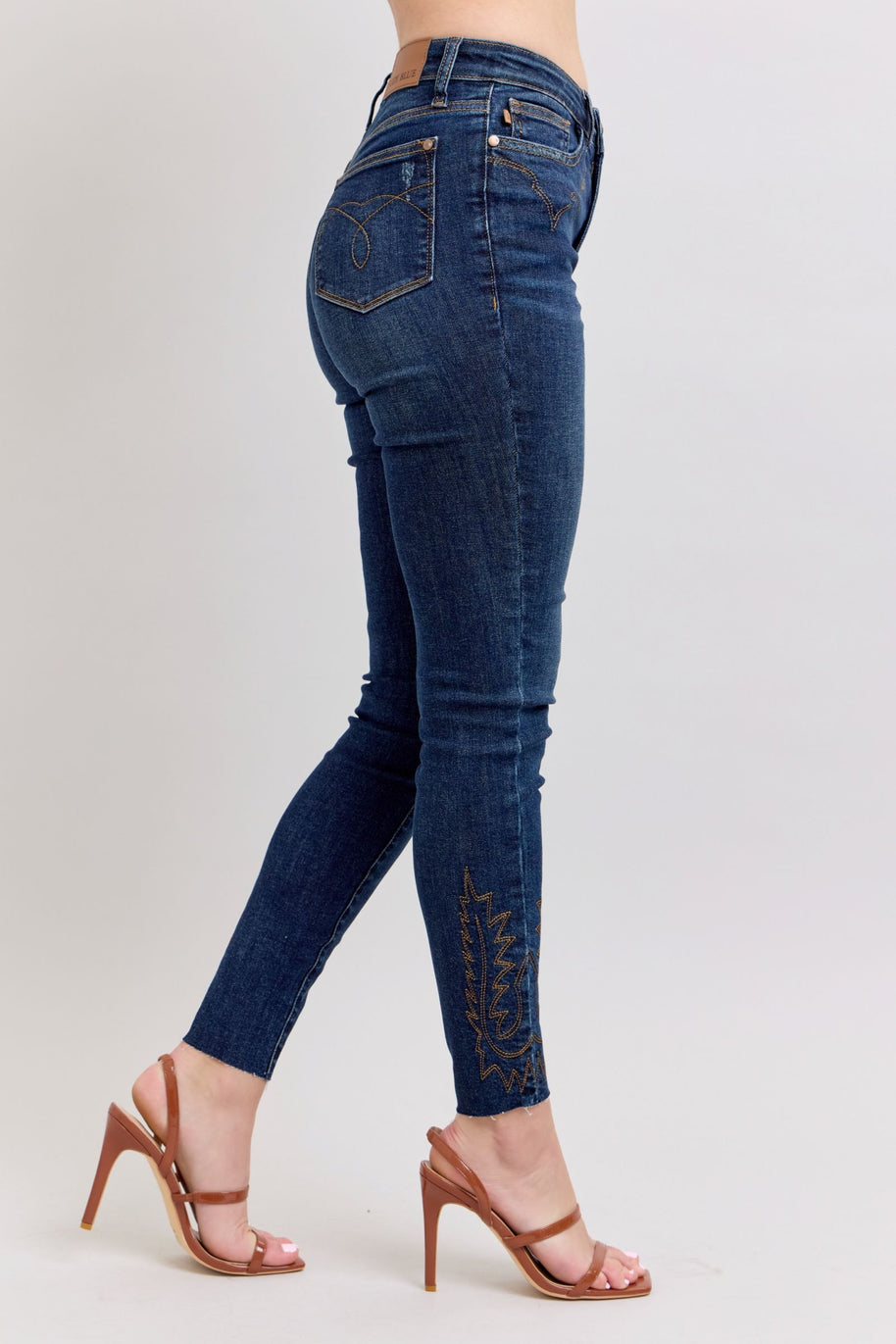 Judy Blue Embroidered High Rise Skinny Jeans-Trendsi-[option4]-[option5]-[option6]-[option7]-[option8]-Shop-Boutique-Clothing-for-Women-Online