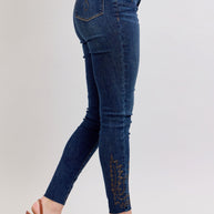 Judy Blue Embroidered High Rise Skinny Jeans-Trendsi-[option4]-[option5]-[option6]-[option7]-[option8]-Shop-Boutique-Clothing-for-Women-Online
