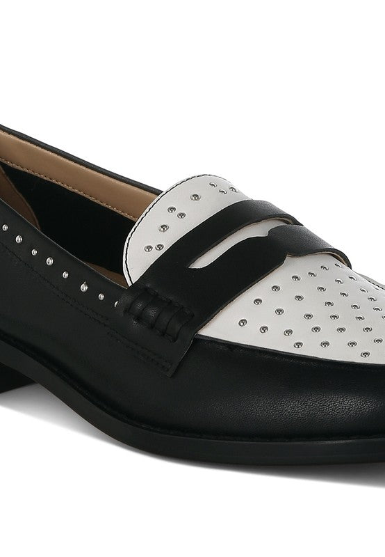 Raisa Stud Embellished Penny Loafers-Rag Company-[option4]-[option5]-[option6]-[option7]-[option8]-Shop-Boutique-Clothing-for-Women-Online