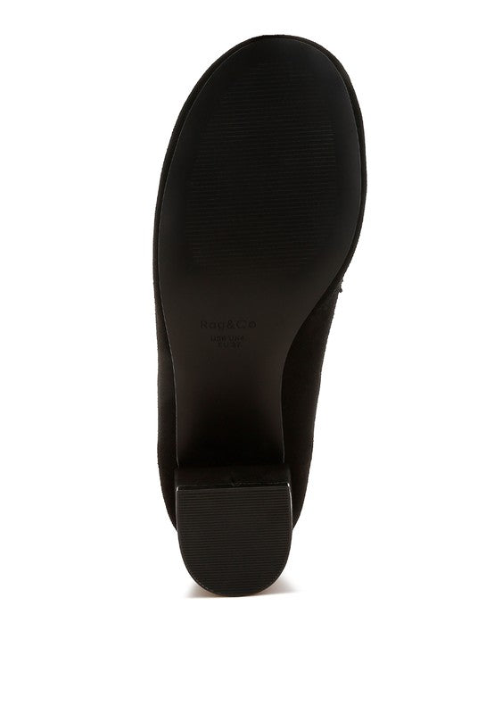 Astra Block Heel Genuine Suede Loafers-Rag Company-[option4]-[option5]-[option6]-[option7]-[option8]-Shop-Boutique-Clothing-for-Women-Online