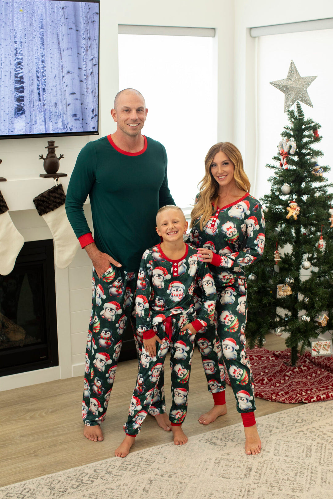 Shirley & Stone Christmas Family Pajamas - Penguin-Preorder CLOSE 7/26/2024-Shirley & Stone-[option4]-[option5]-[option6]-[option7]-[option8]-Shop-Boutique-Clothing-for-Women-Online