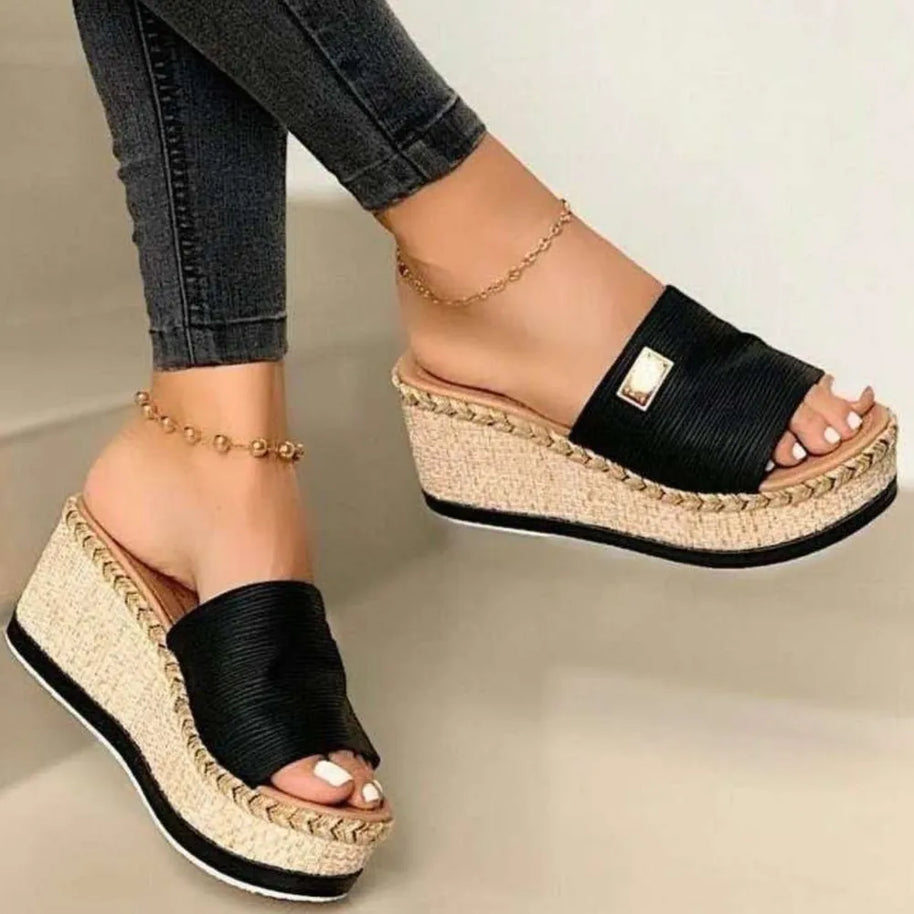 PU Leather Open Toe Sandals-130 Sandals-Trendsi-[option4]-[option5]-[option6]-[option7]-[option8]-Shop-Boutique-Clothing-for-Women-Online