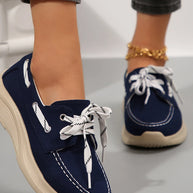 Lace Up Round Toe Sneakers-Sneakers-Trendsi-[option4]-[option5]-[option6]-[option7]-[option8]-Shop-Boutique-Clothing-for-Women-Online