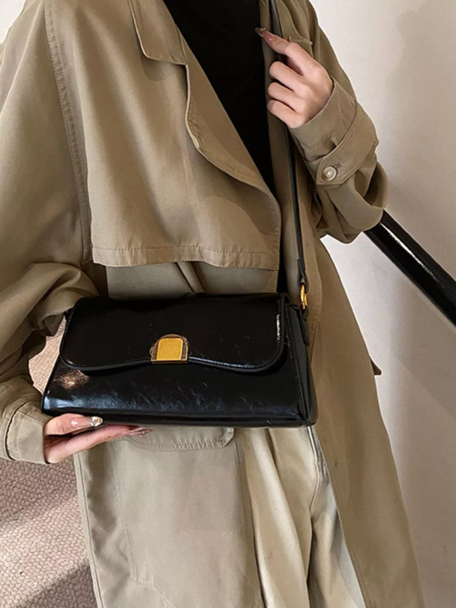 Golden Clasp Shoulder Bag-hand bag-Trendsi-[option4]-[option5]-[option6]-[option7]-[option8]-Shop-Boutique-Clothing-for-Women-Online