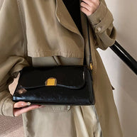 Golden Clasp Shoulder Bag-hand bag-Trendsi-[option4]-[option5]-[option6]-[option7]-[option8]-Shop-Boutique-Clothing-for-Women-Online