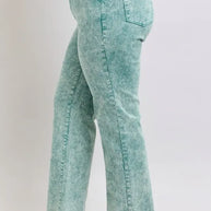 Judy Blue High Waist Garment Dyed Raw Hem Dad Jeans-Trendsi-[option4]-[option5]-[option6]-[option7]-[option8]-Shop-Boutique-Clothing-for-Women-Online