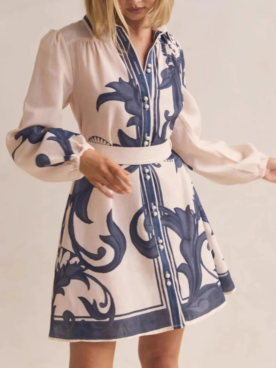 Printed Long Sleeve Shirt Dress-Dresses-Trendsi-[option4]-[option5]-[option6]-[option7]-[option8]-Shop-Boutique-Clothing-for-Women-Online