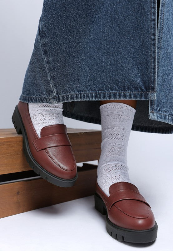 Peridot Faux Leather Chunky Loafers-Rag Company-[option4]-[option5]-[option6]-[option7]-[option8]-Shop-Boutique-Clothing-for-Women-Online