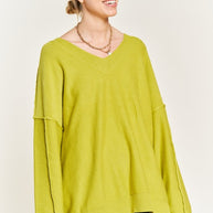 V-NECK OVERSIZED SWEATER PLUS SIZE-Jade By Jane-[option4]-[option5]-[option6]-[option7]-[option8]-Shop-Boutique-Clothing-for-Women-Online
