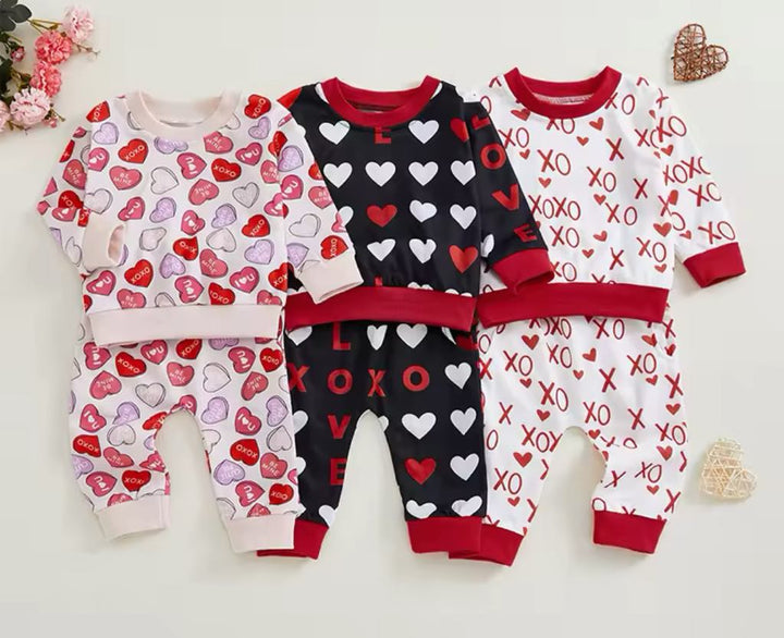 PREORDER: Valentine Girls Sweatshirt and Pant Set