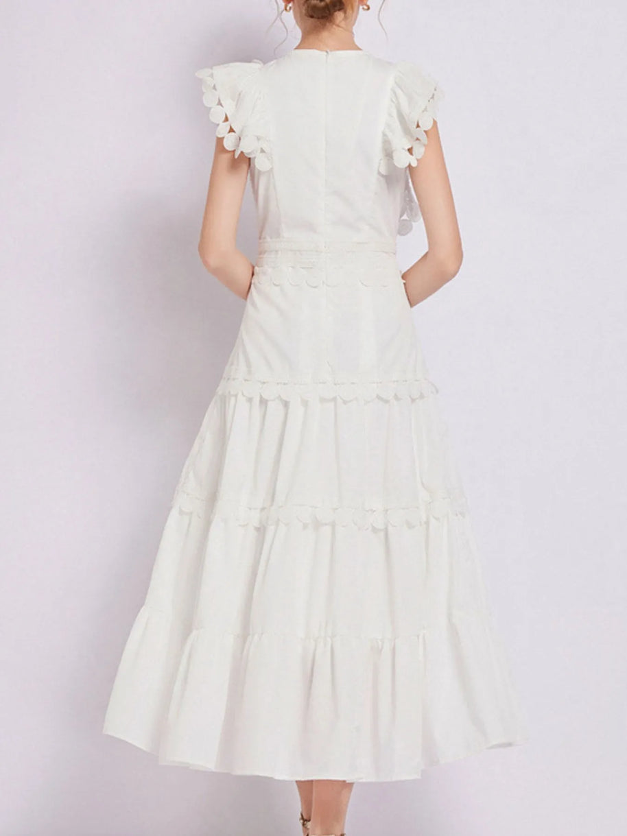 Sleeveless Ruffled Tiered Dress with Embroidered Trim-dresses-Trendsi-[option4]-[option5]-[option6]-[option7]-[option8]-Shop-Boutique-Clothing-for-Women-Online