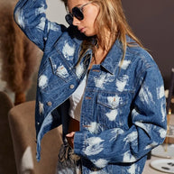 BiBi Washed Tie Dye Denim Jacket-Jacket-Trendsi-[option4]-[option5]-[option6]-[option7]-[option8]-Shop-Boutique-Clothing-for-Women-Online