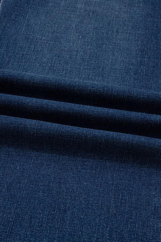 Denim Stitch High-Waist Cuff Jeans-JUNIPER BLVD-[option4]-[option5]-[option6]-[option7]-[option8]-Shop-Boutique-Clothing-for-Women-Online