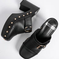Septim Genuine Leather Studded Clog Heels-Rag Company-[option4]-[option5]-[option6]-[option7]-[option8]-Shop-Boutique-Clothing-for-Women-Online