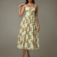 Lace Trim Floral Sleeveless Midi Dress-Dresses-Trendsi-[option4]-[option5]-[option6]-[option7]-[option8]-Shop-Boutique-Clothing-for-Women-Online