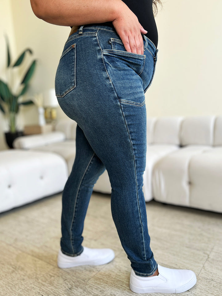 Judy Blue High Waist Skinny Jeans-Trendsi-[option4]-[option5]-[option6]-[option7]-[option8]-Shop-Boutique-Clothing-for-Women-Online