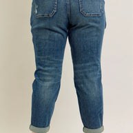 Judy Blue Full Size HW Vintage Wash Jeans w/ Drawstring-Pants-Trendsi-[option4]-[option5]-[option6]-[option7]-[option8]-Shop-Boutique-Clothing-for-Women-Online