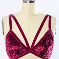 Crushed Velvet Bralette-Leto Accessories-[option4]-[option5]-[option6]-[option7]-[option8]-Shop-Boutique-Clothing-for-Women-Online