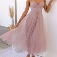 Sweetheart Neck Tulle Midi Dress-Dresses-Trendsi-[option4]-[option5]-[option6]-[option7]-[option8]-Shop-Boutique-Clothing-for-Women-Online